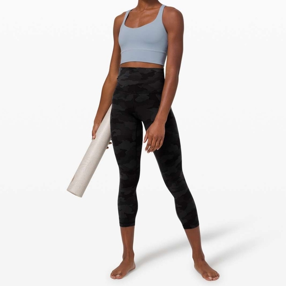 Lululemon Align High-Rise Crop 23" Leggings Black Camo Nulu Size 2 Gym Active - Picture 6 of 9